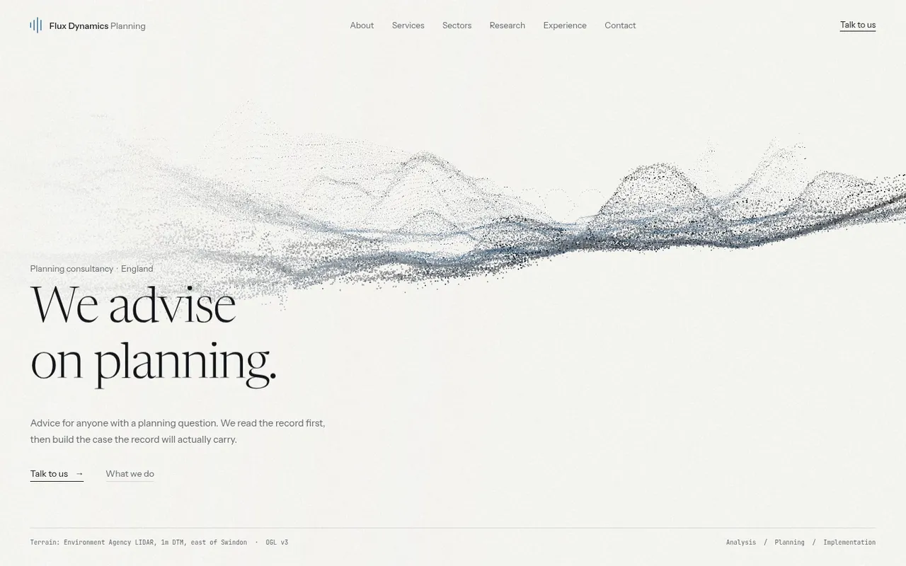 Flux Dynamics Planning website