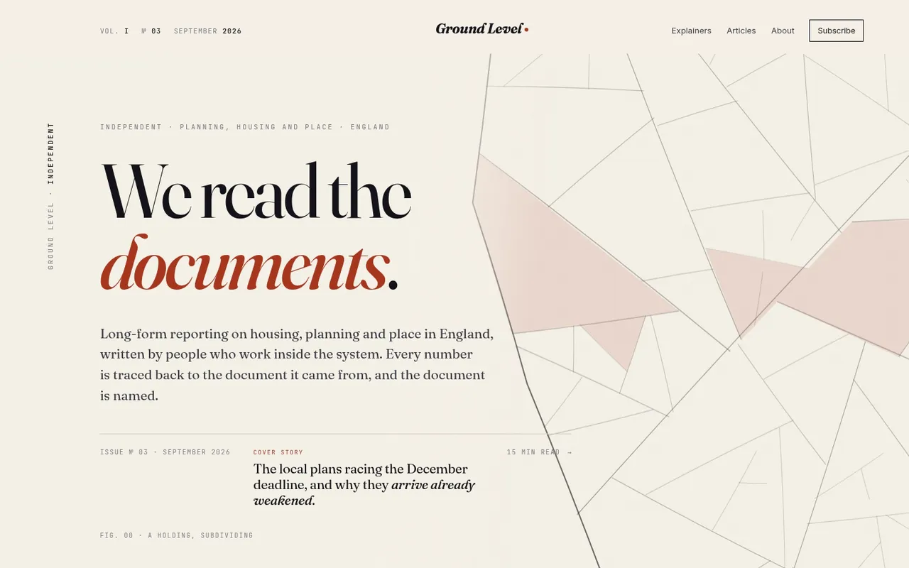 The Ground Level website